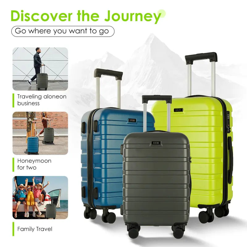 3-Piece Hardshell luggage - Pasellsandbuys